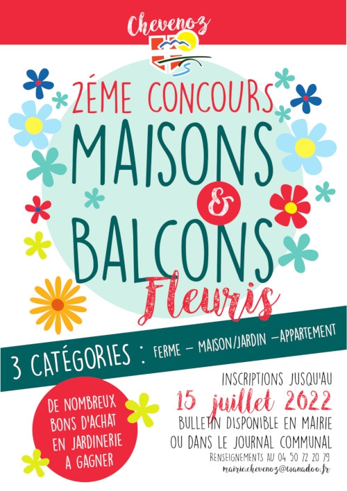 Affiche concours maisons fleuries 2022